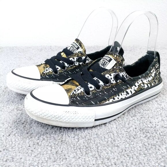 Converse All Star Chuck Taylor Shoreline Womens Size 5 Shoes Black Gold Low - Picture 1 of 10